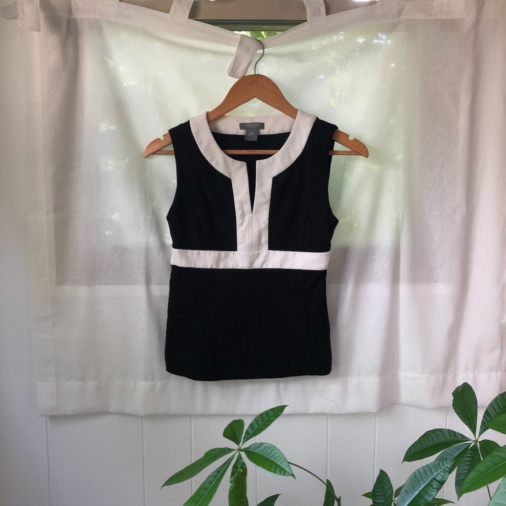 Black and White Blouse